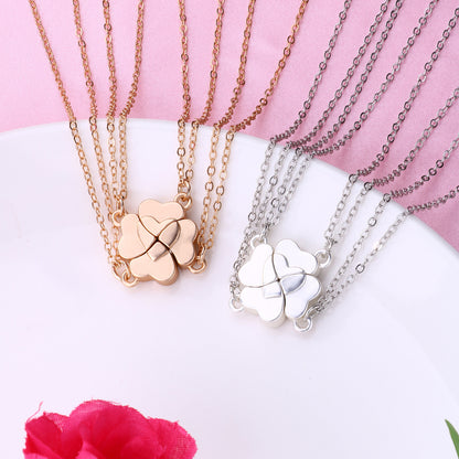 Clover Matching Necklaces Set for 4 People