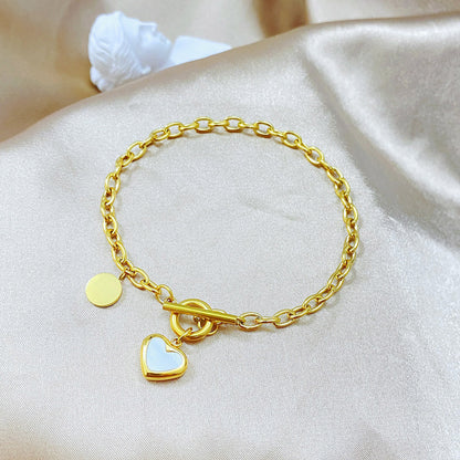 Heart Charm Trending Oval Chain Bracelet