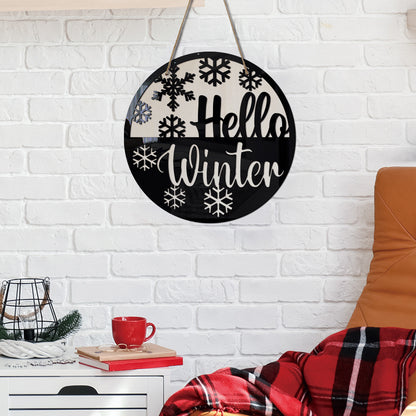 Christmas Welcome House Winter Door Wall Decoration