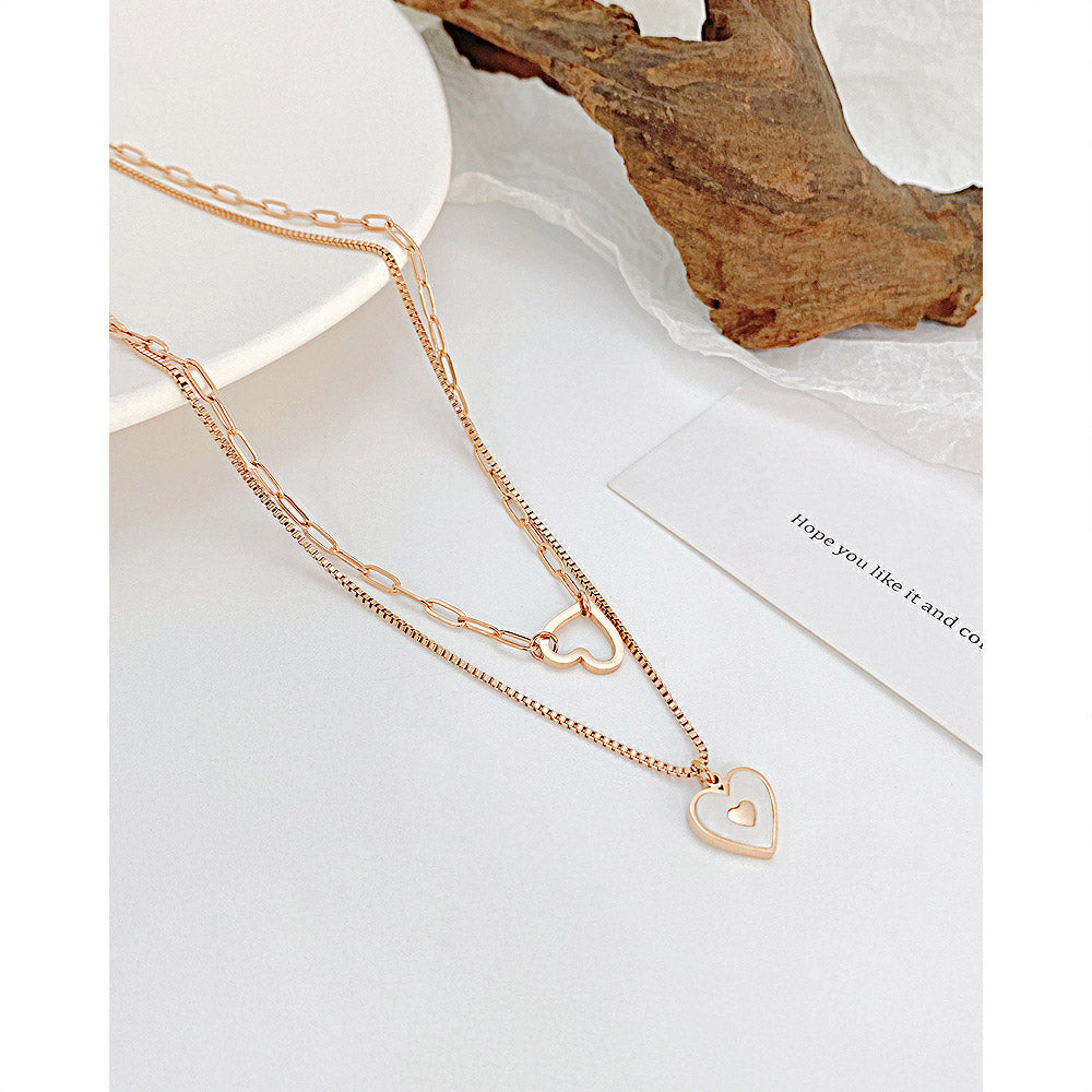 Paperclip Box Chain Layered Necklace