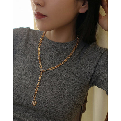 Heart Long Lariat Necklace
