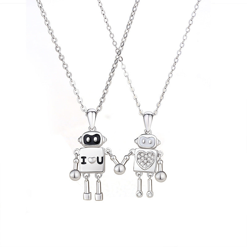 Connecting Magnetic Robots Couple Necklaces Set – Loforay