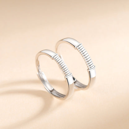 Engravable Matching Pair Rings Set for Couples