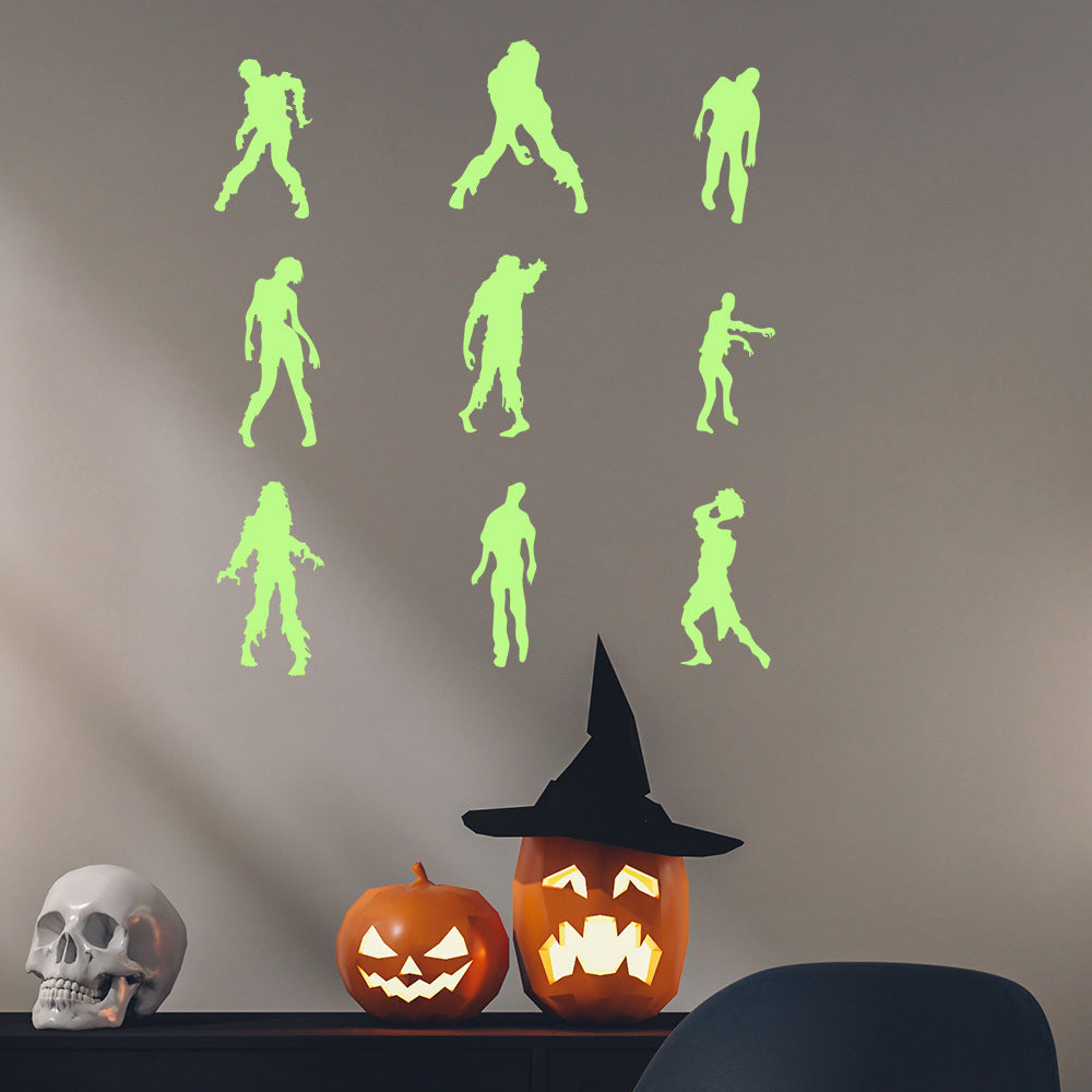 Glow in Dark Halloween Decoration Sticker for Window