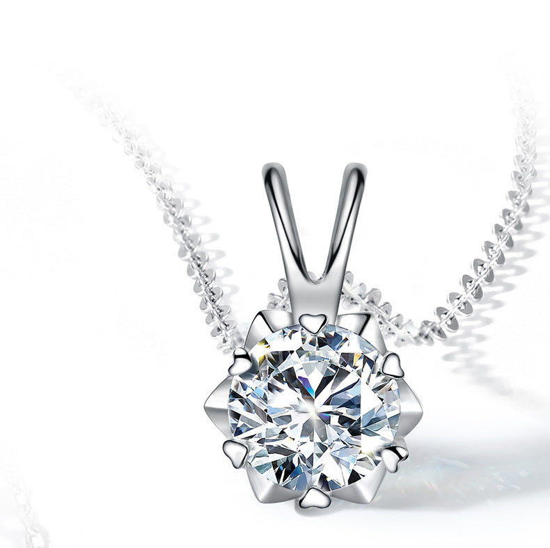 1 Carat Moissanite Diamond Dainty Necklace