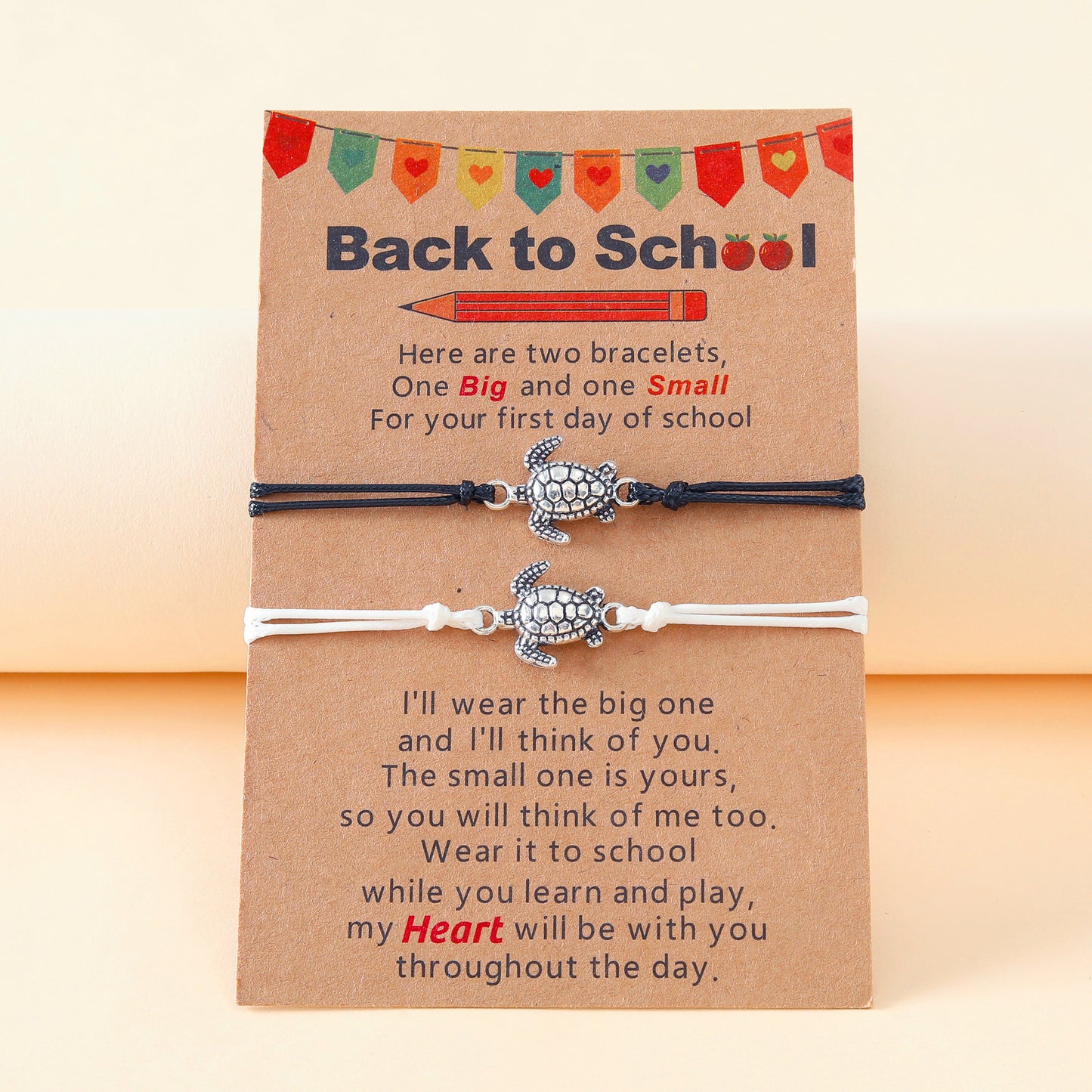 Back to School Motivational Turtle Charm Necklace Gift