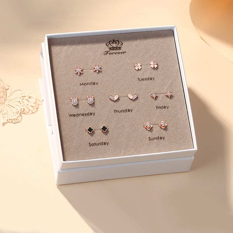 Dainty Earstuds for Girls Set of 7