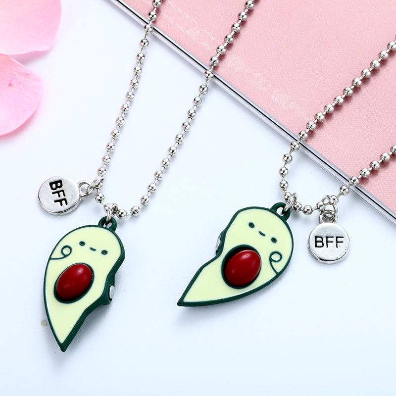 Personalized Magnetic Cute BFF Necklaces Birthday Gift Set