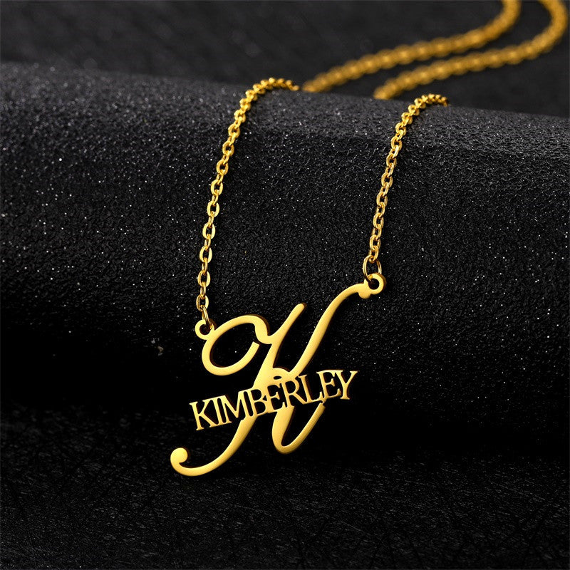 Customized Large 1st Letter Initial Name Jewelry