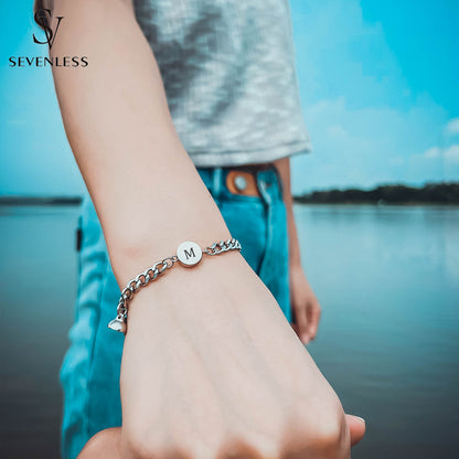Name Initial Magnetic Bracelets for Couples