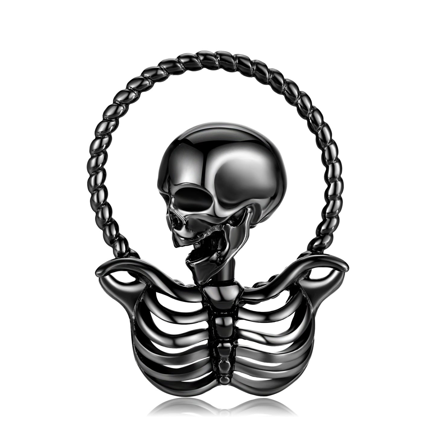 Custom Engraved Halloween Skeleton Necklace