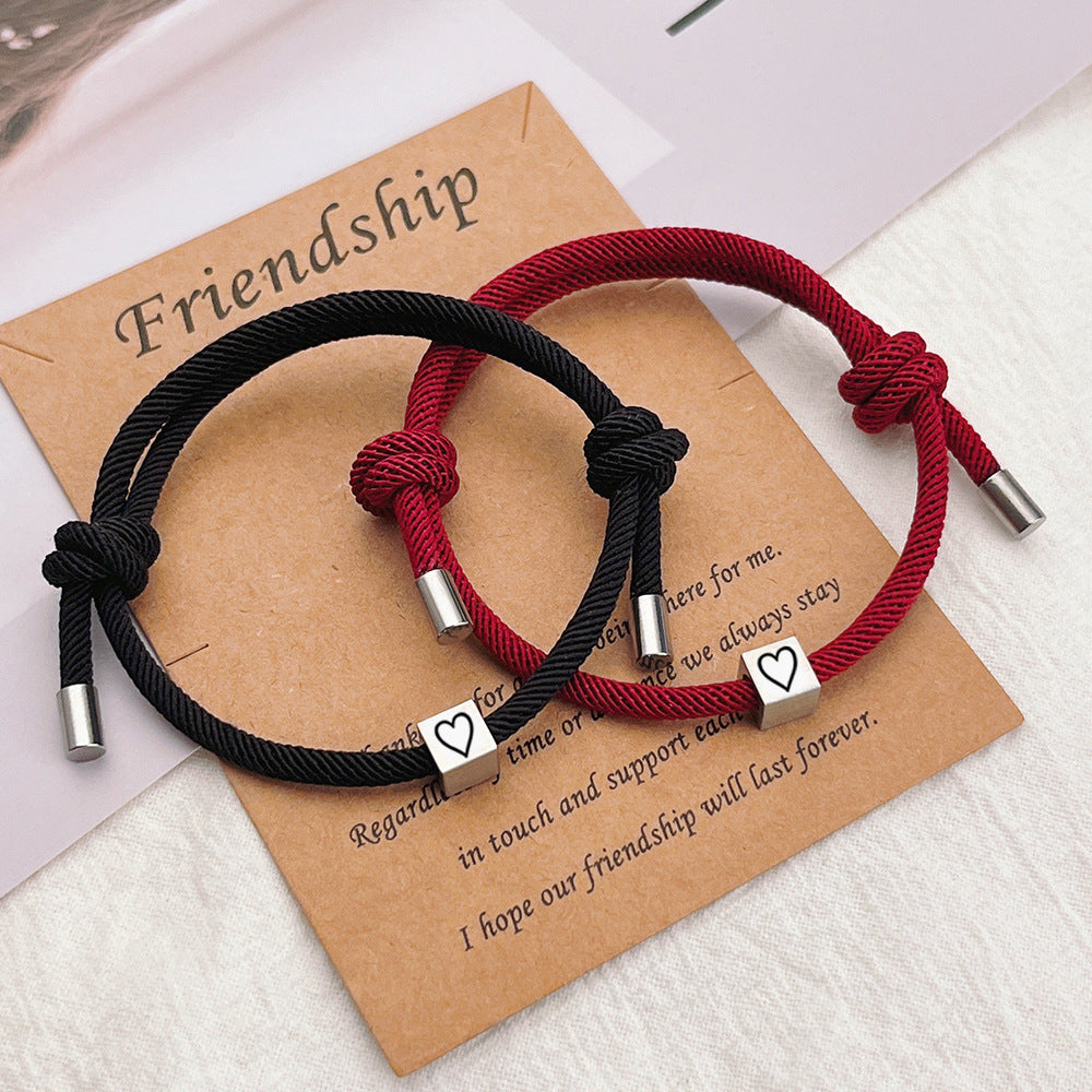 Couple Name Initials Matching Bracelets for Couples