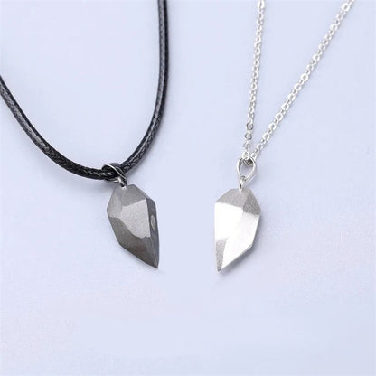 Magnetic Half Heart Couple Necklaces Set