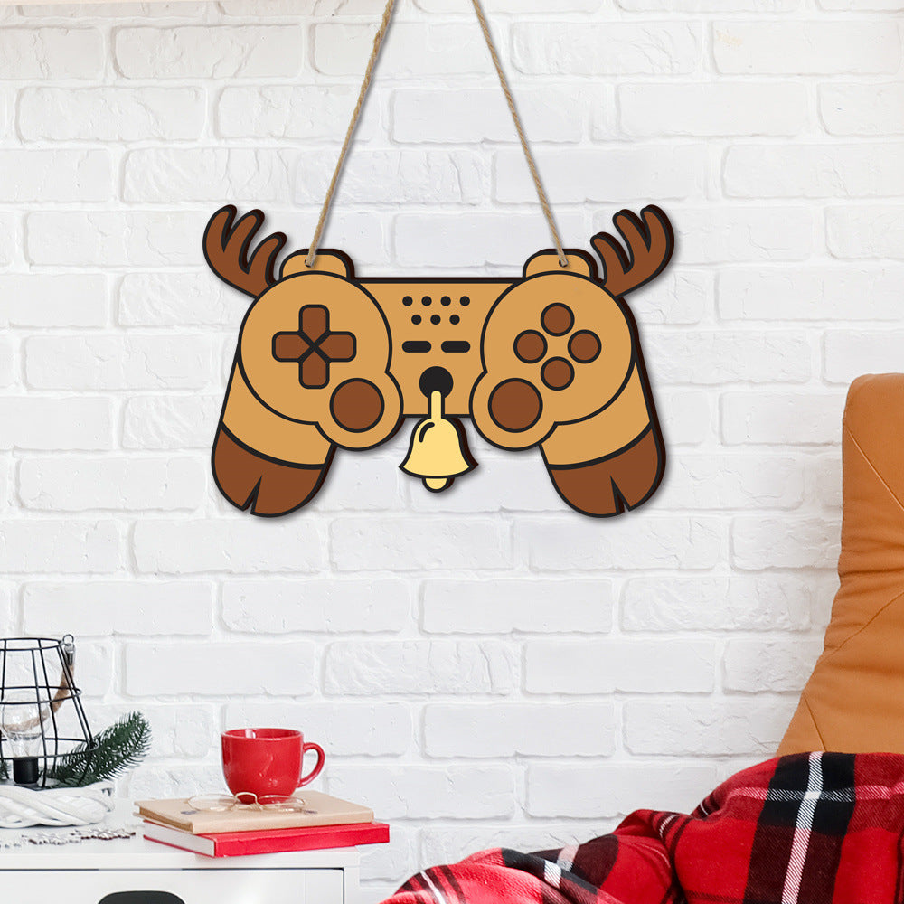 Santa Wooden Game Controller Wall Decoration Gift