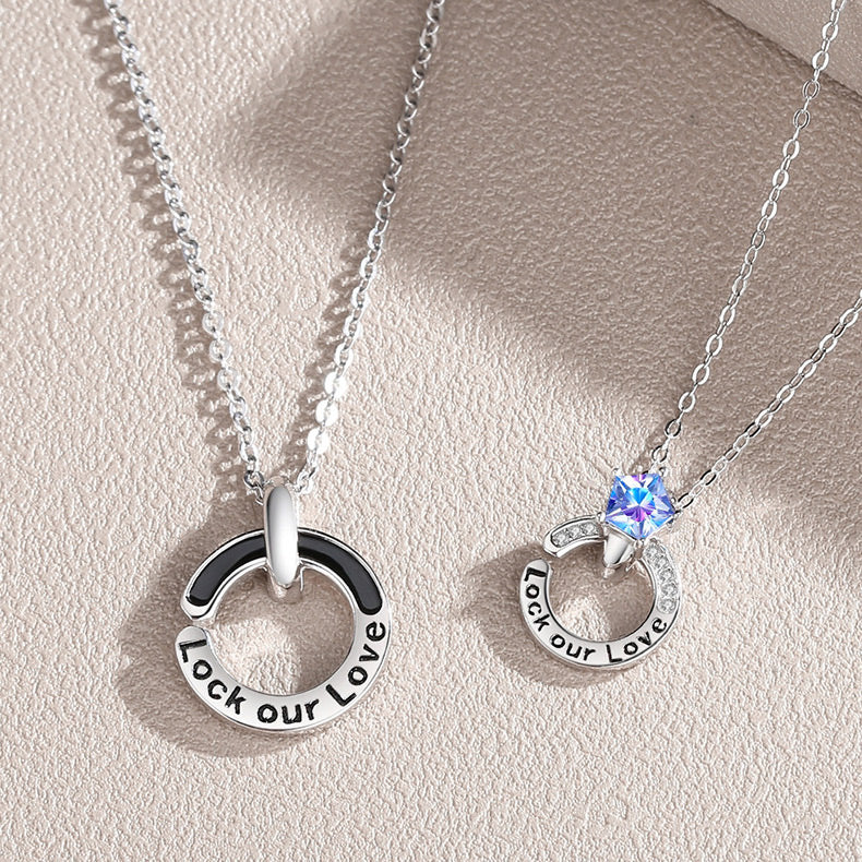 Engraved Couple Necklaces Set for Two