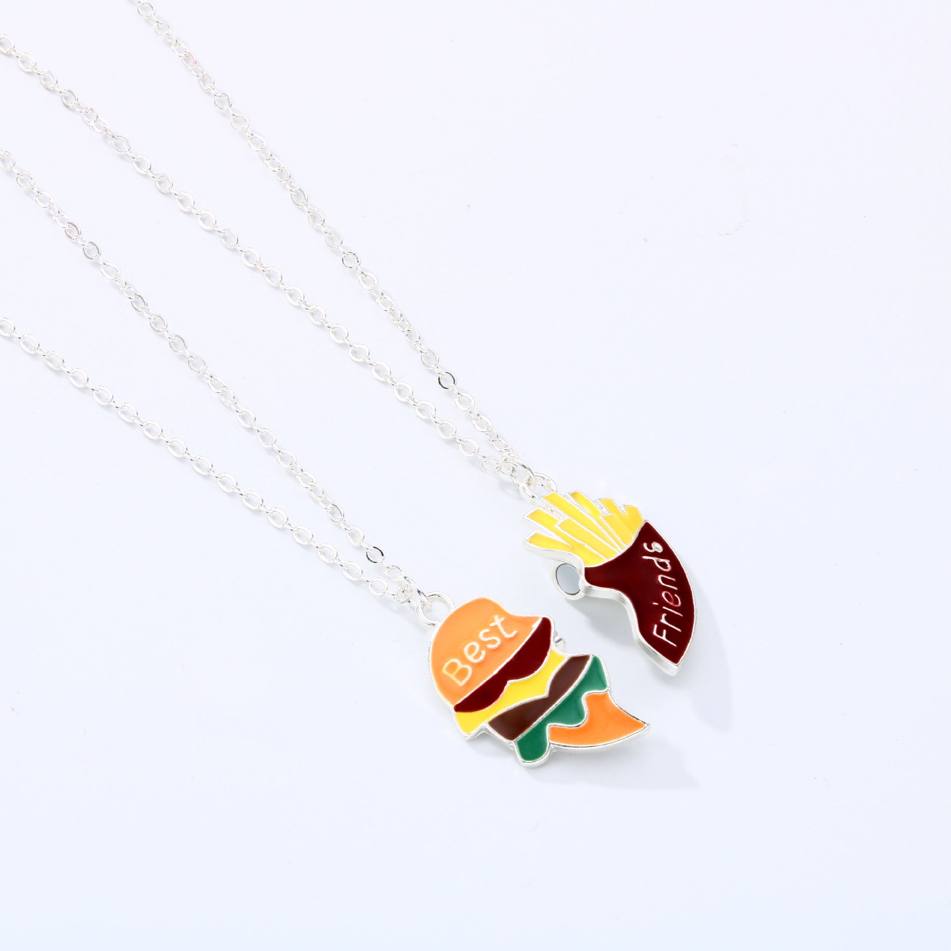 Amazon.com: NA Best Friend Yummy Necklaces Friendship Necklace Best  Buds-Boys Cartoon Eyes Necklace Cute Funny Hamburger French Fries Biscuit  Milk Hot Dog Food Jewelryset for Women Girls Boys-5: Clothing, Shoes &  Jewelry