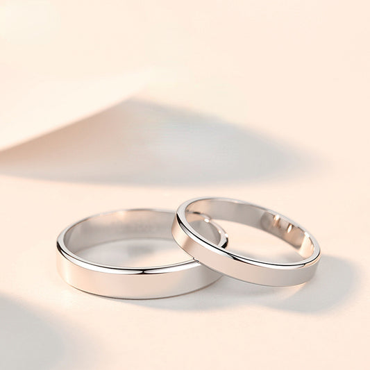 Custom Engraved Simple Matching Wedding Rings
