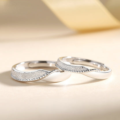 Custom Engraved Mobius Matching Wedding Rings