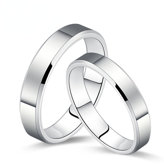 Engravable Simple Matching Wedding Bands for Couples