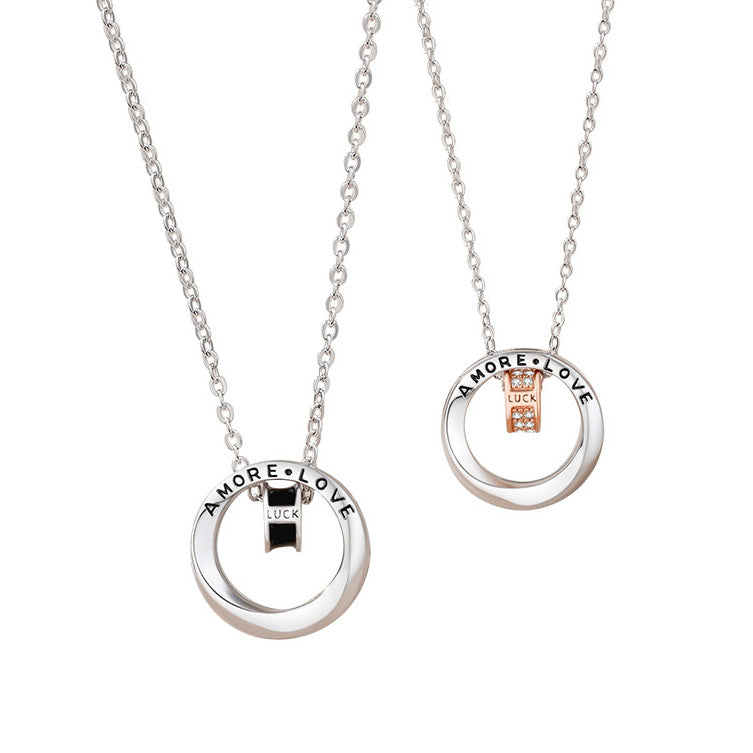 Mobius Couple Necklaces Set for 2