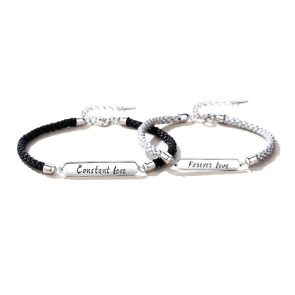 Name Plate Relationship Bracelets for Couples