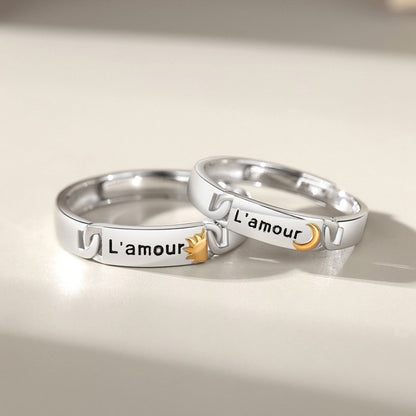 Engravable Amour Wedding Rings for Couples