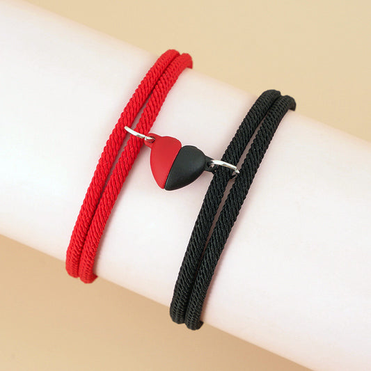 Magnetic Heart Relationship Bracelets for Couples