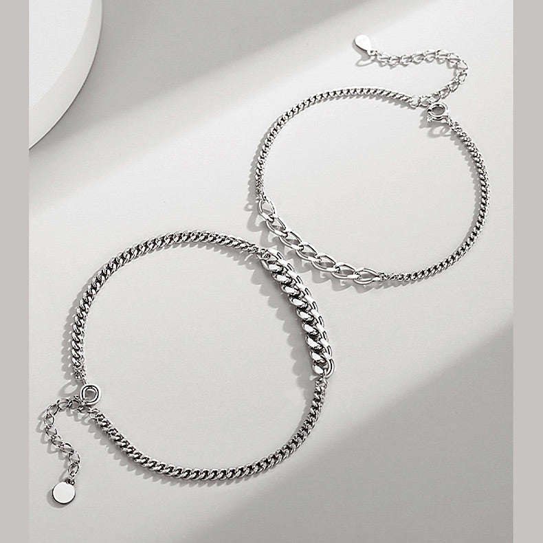 Mix Chains Couple Bracelets Set for two
